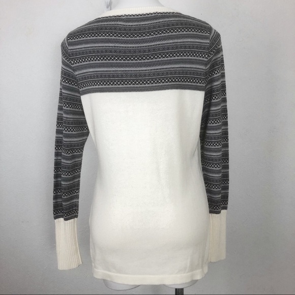 Woolrich Cream Crew Button Neck Sweater Size M - Picture 2 of 6